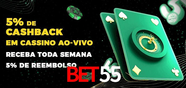 Promoções do cassino ao Vivo bet55